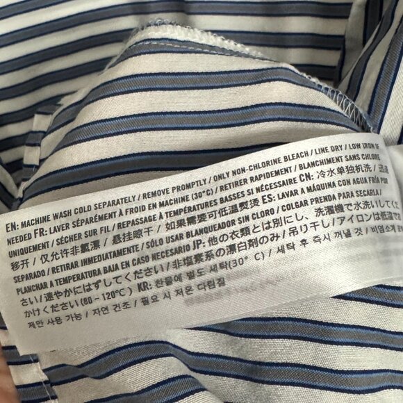 Abercrombie - Nipped Poplin Shirt in Blue Stripe - Picture 10 of 10